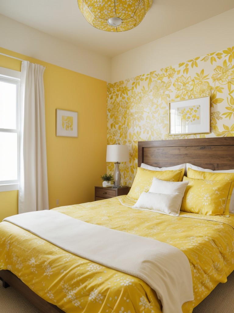 Vibrant yellow bedroom inspiration for a cheerful apartment!