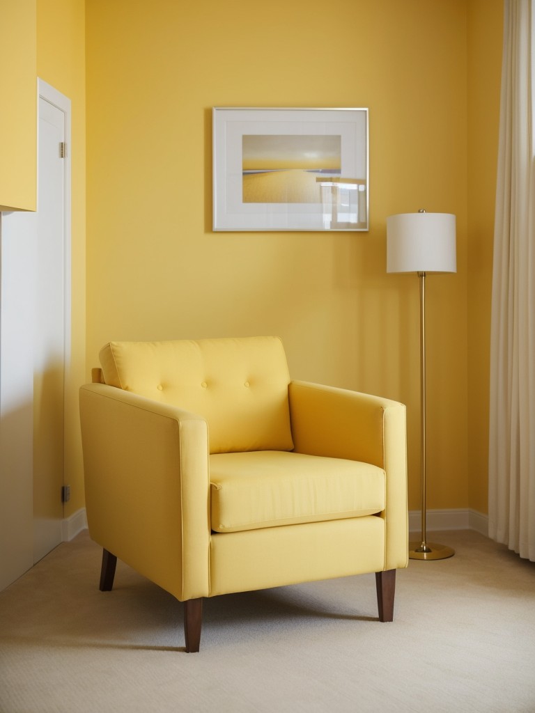 Brighten up your apartment with yellow-themed bedroom decor ideas