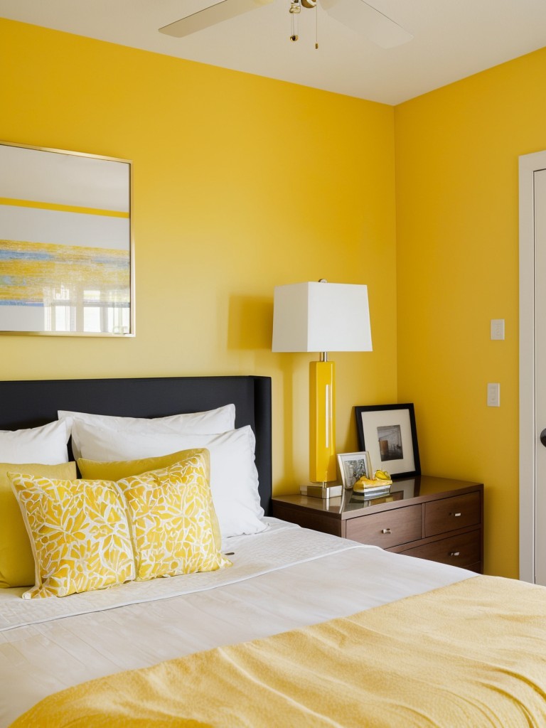 Sunny vibes: Vibrant yellow bedroom inspo!