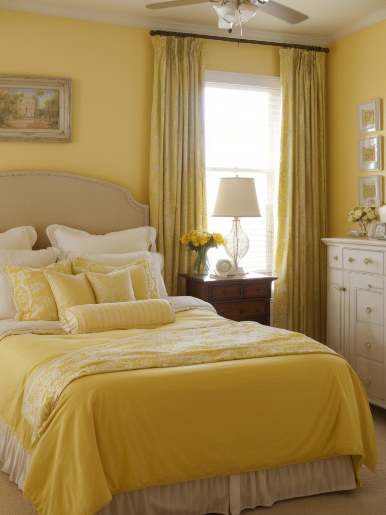 Vintage romance for your sunny bedroom: Yellow decor inspiration