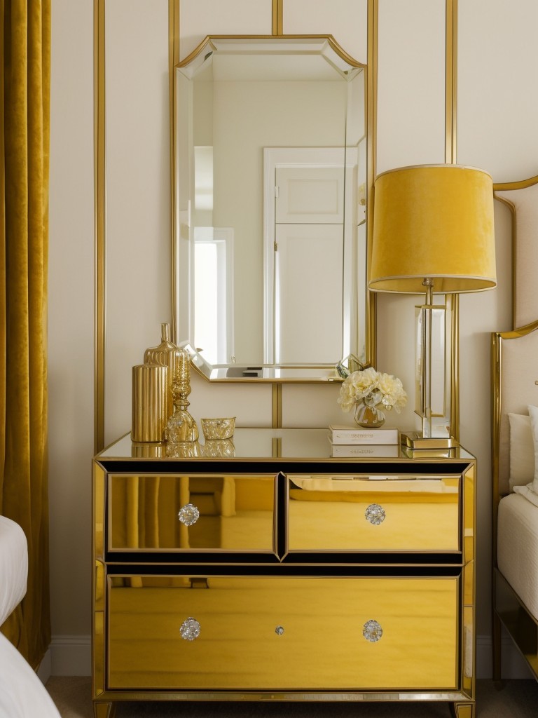 Glamorous and sophisticated yellow bedroom decor board to brighten up your space!