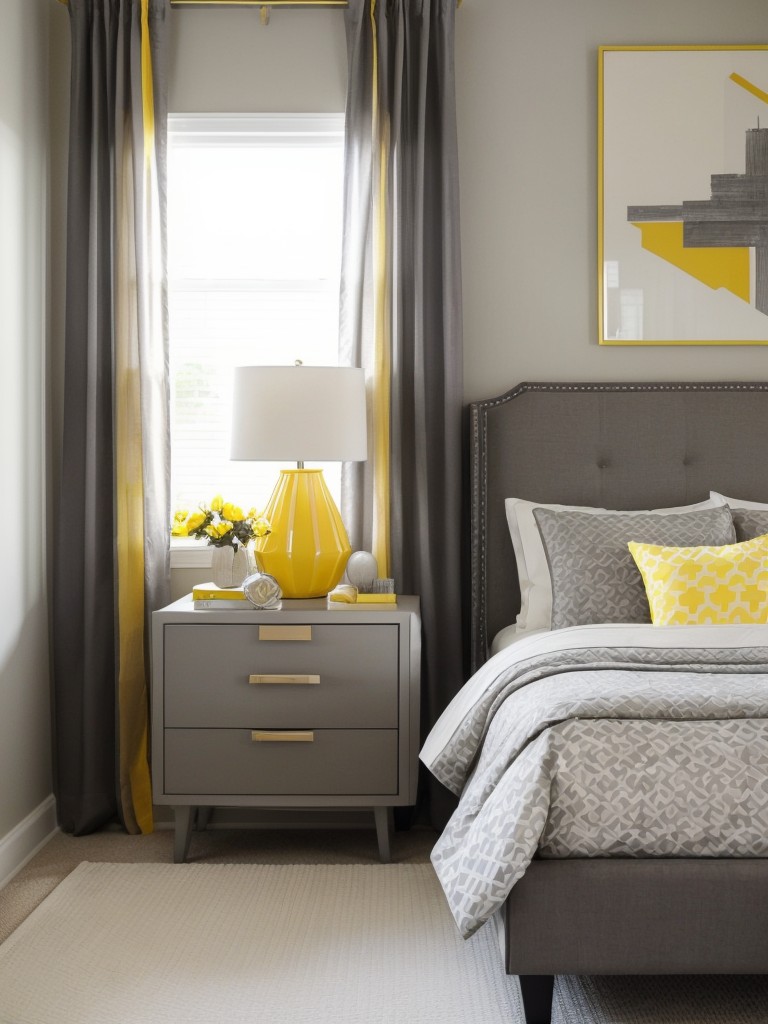 Apartment chic: Master the yellow and gray combo for a trendy bedroom