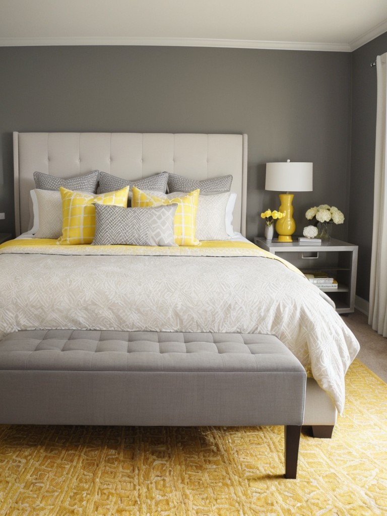 Gray & Yellow Bedroom: Modern & Sophisticated Apartment Inspiration