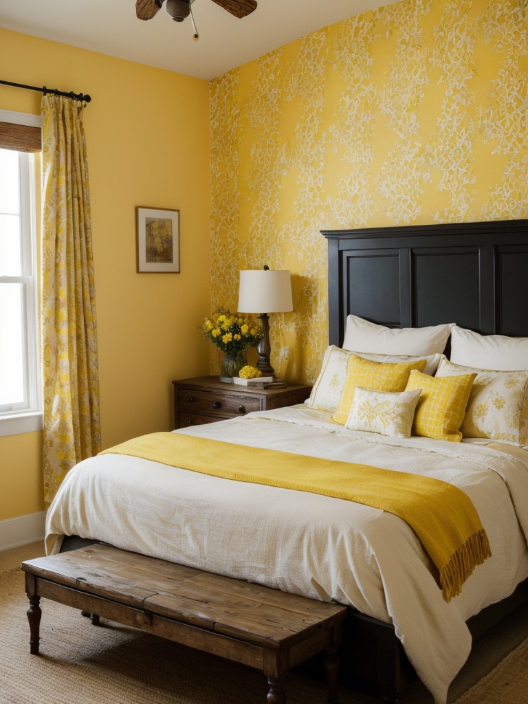 Yellow Farmhouse Bedroom Inspiration: Rustic & Cozy Retreat