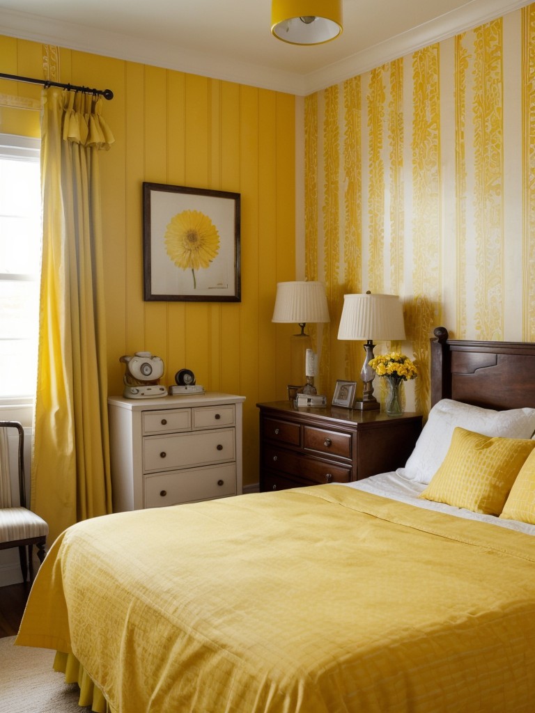 Retro Chic: Get Inspired with Yellow in Your Bedroom!