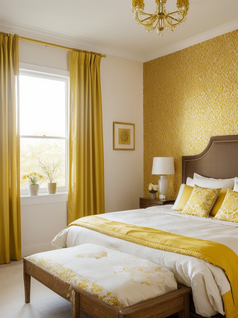 Sunshine Serenity: Chic yellow bedroom ideas that dazzle with elegance!