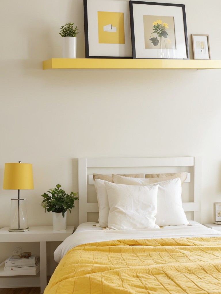 Sunshine vibes: Refresh your bedroom with chic yellow decor for a minimalist touch.