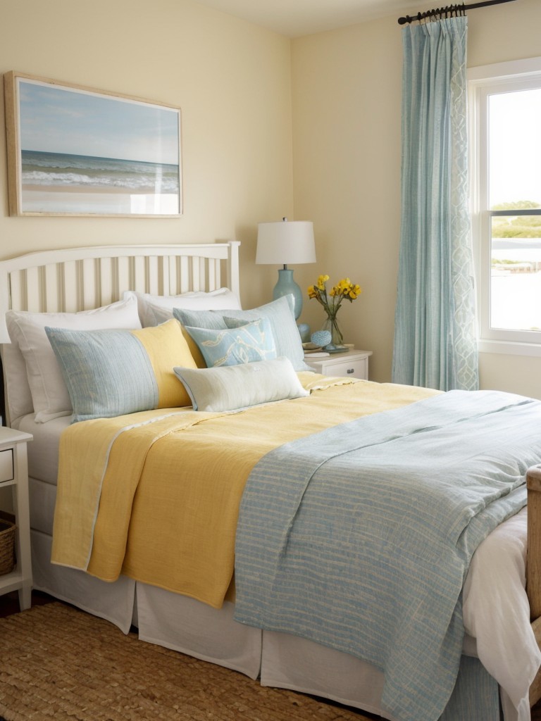 Coastal Vibes: Brighten Your Apartment with Yellow Bedroom Decor!