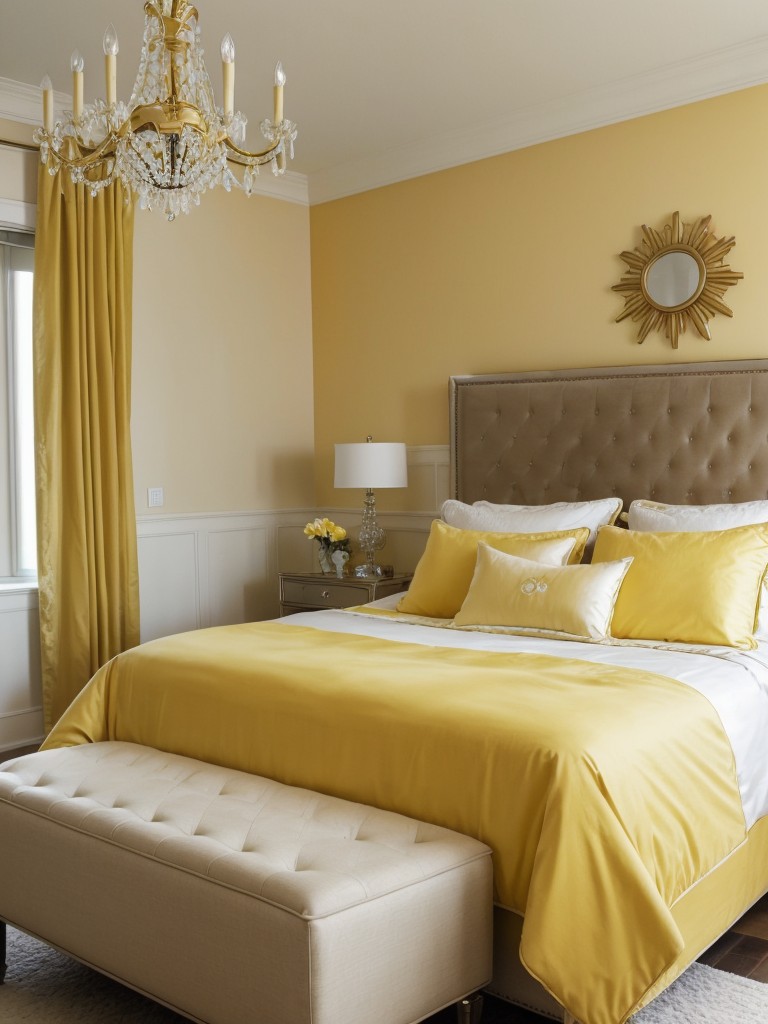 Sunshine in style: Refresh your apartment with yellow bedroom decor ideas for a vibrant vibe!