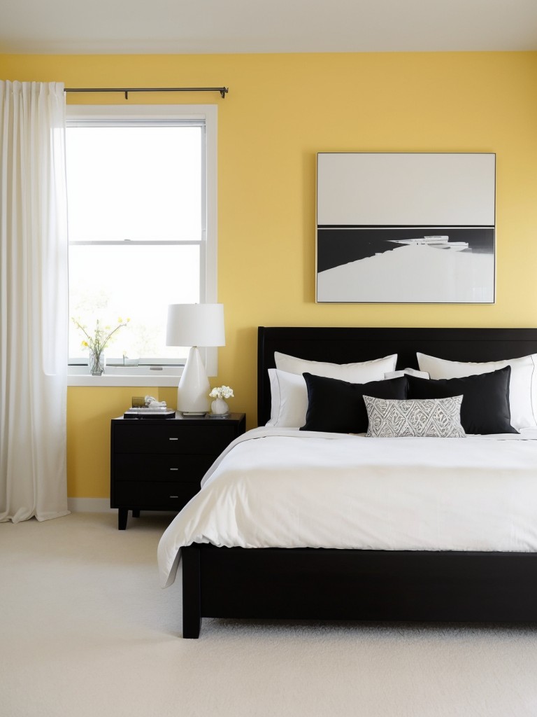 Sunshine yellow bedroom: Refresh your space with vibrant decor.