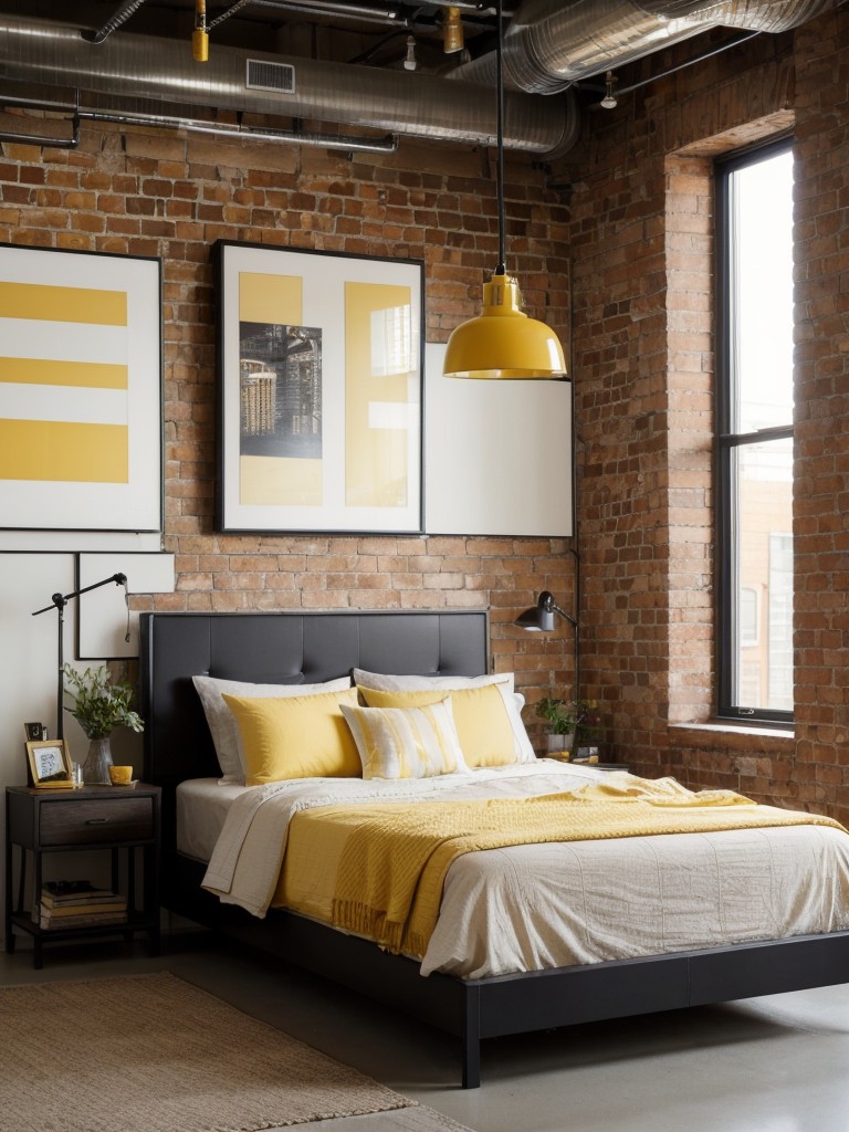 Sun-kissed living: Refreshing yellow bedroom decor for your apartment