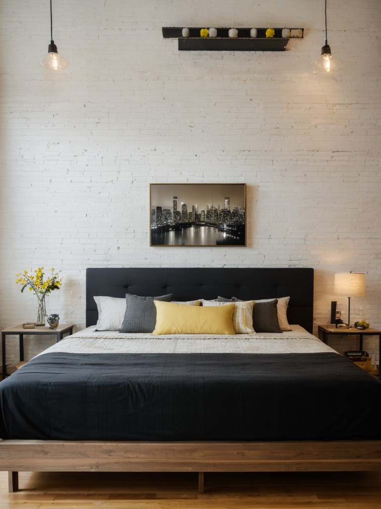 Urban loft: Chic apartment bedroom ideas for a cool city vibe.