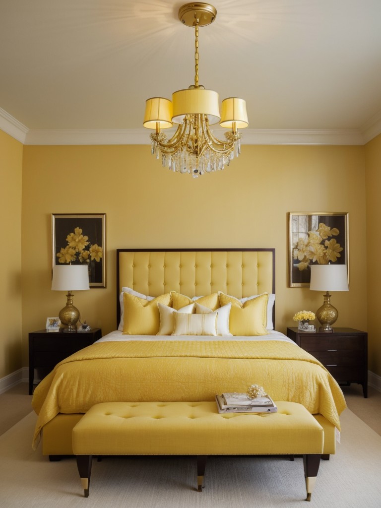 Get inspired: Stunning yellow accents for chic apartment bedrooms!