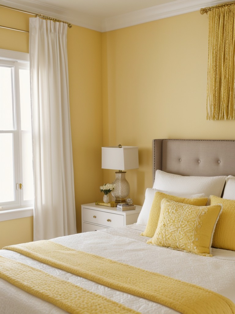 Brighten up your apartment: Yellow bedroom decor ideas.