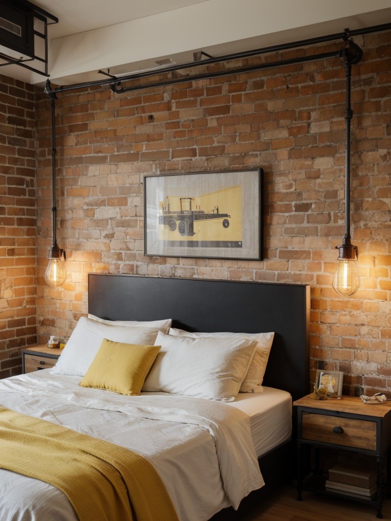 Industrial chic: Explore trendy apartment decor with exposed brick walls and vintage lighting.