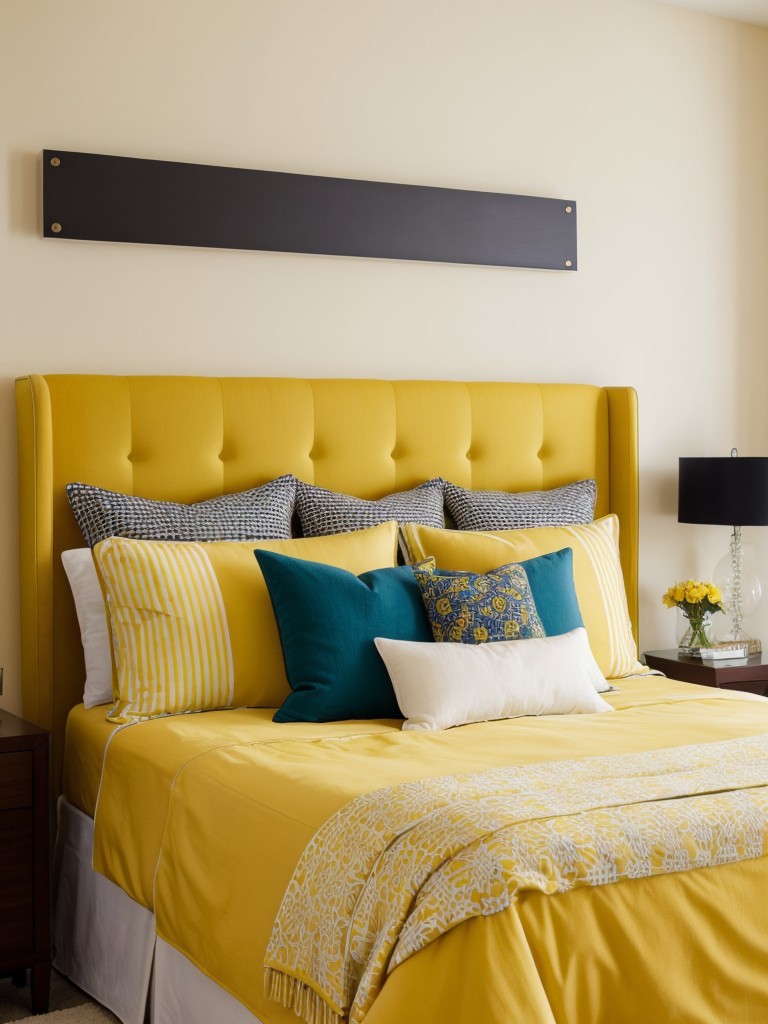 Brighten up your bedroom: Stunning yellow accents for vibrant décor!