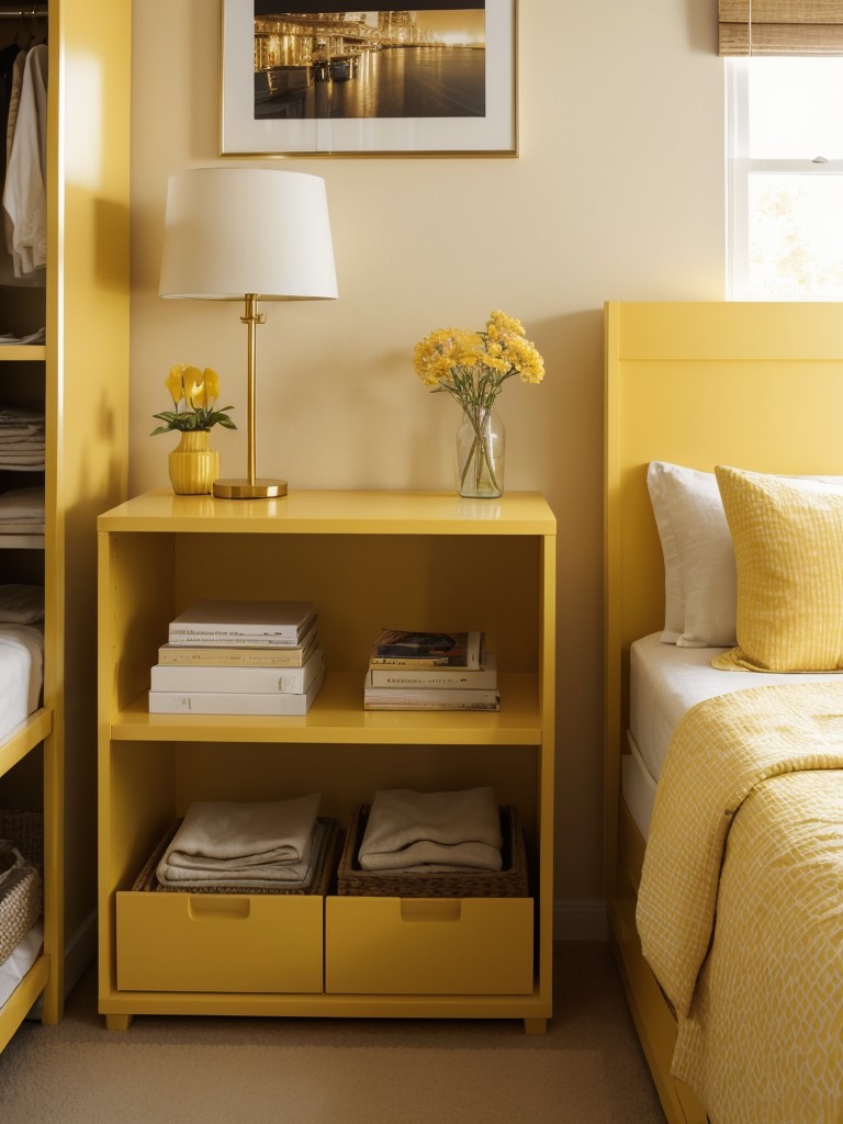 Golden hour vibes: Transform your apartment with yellow bedroom decor!