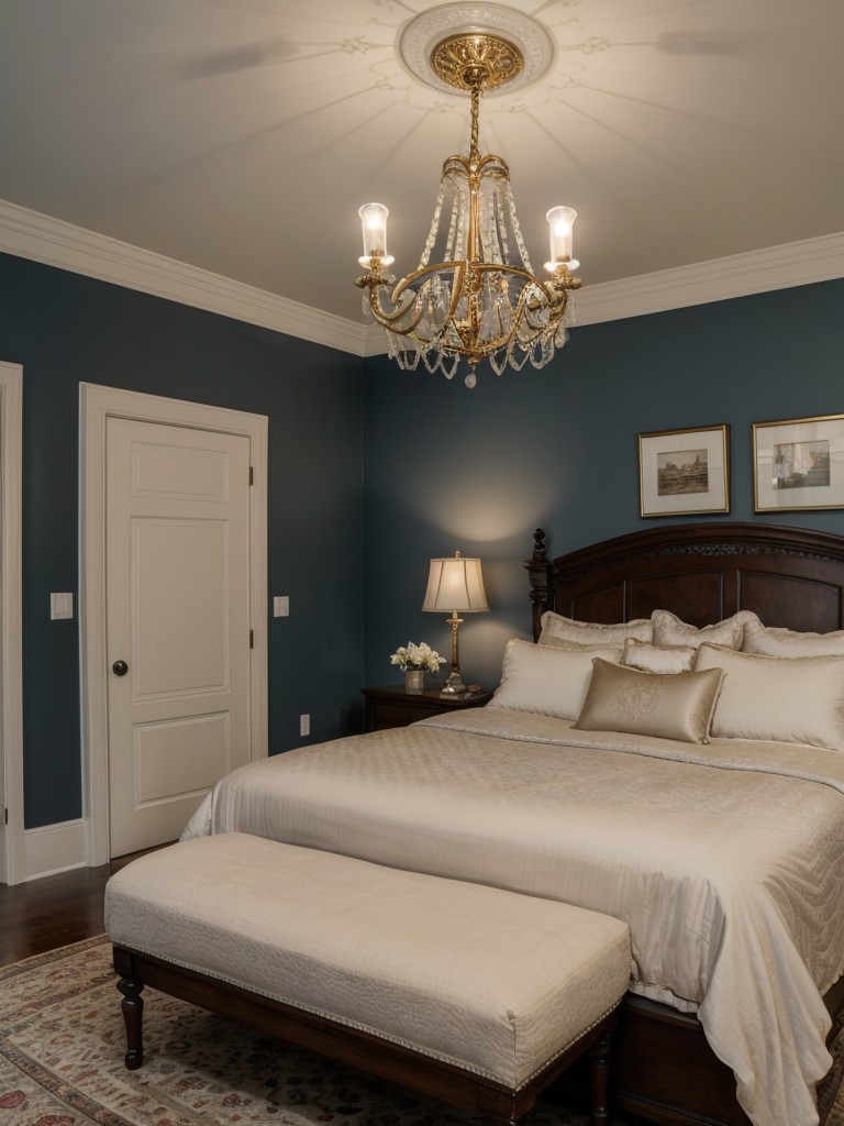 Add Vintage Charm to Your Bedroom with an Antique Chandelier!