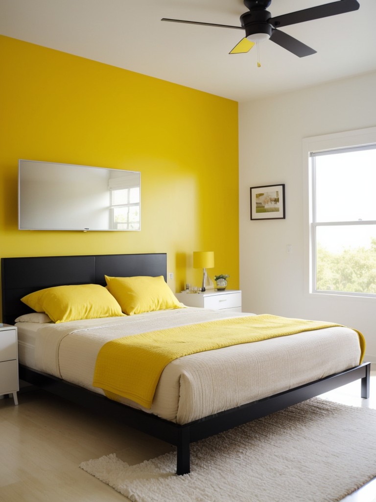 Sunshine vibes: Transform your apartment with trendy yellow bedroom decor!