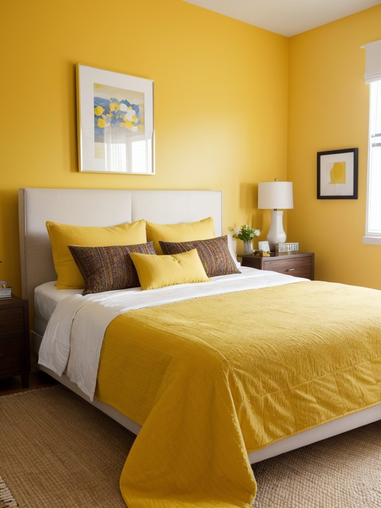 Brighten up your apartment with bold yellow decor!