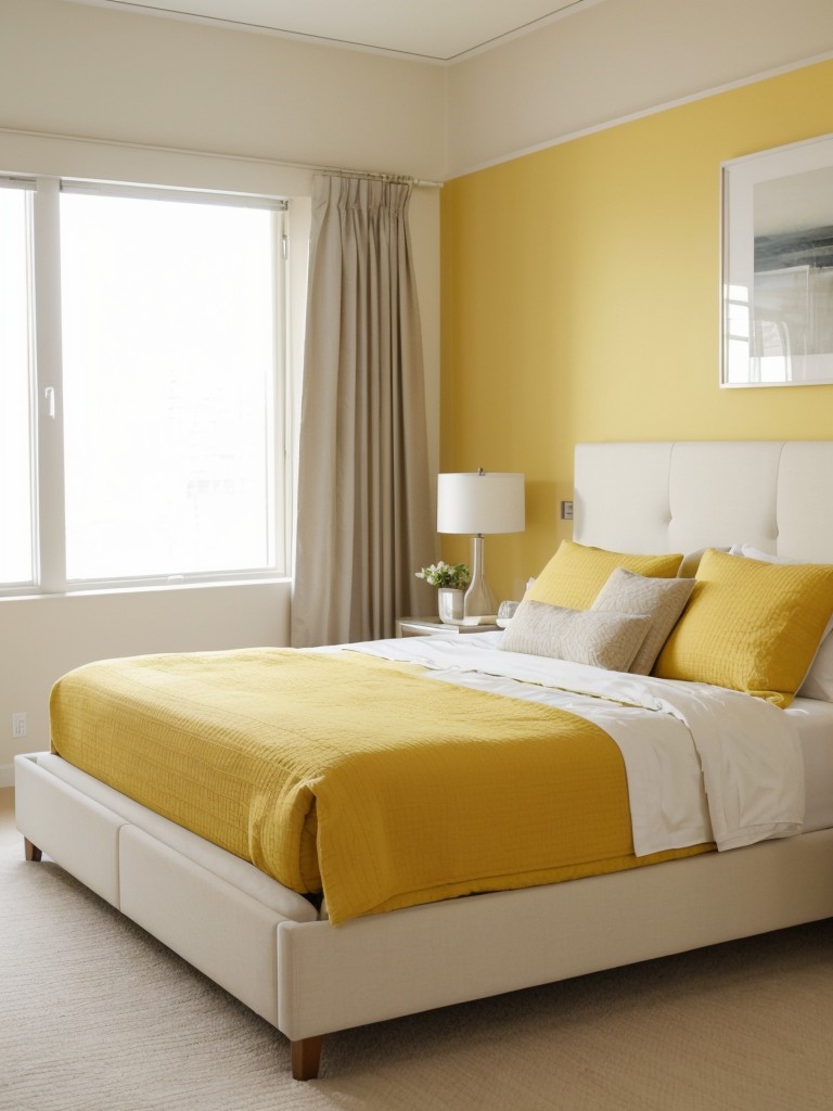 Sunshine vibes: Energize your apartment with stylish yellow decor.