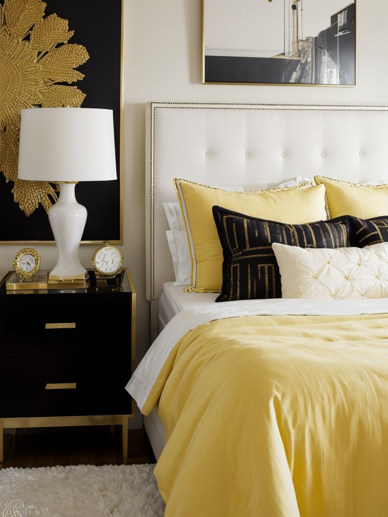 Chic and Sophisticated: Black and White Glam Bedroom Inspiration