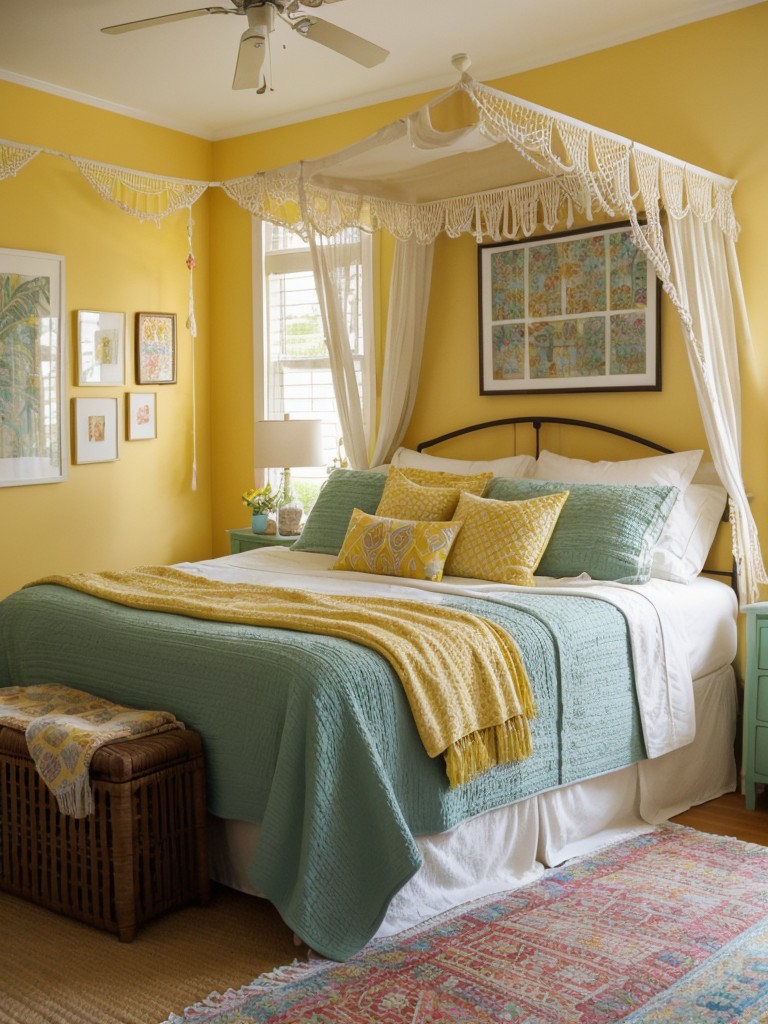 Yellow Bedroom Decor: Create a Whimsical Bohemian Vibes!