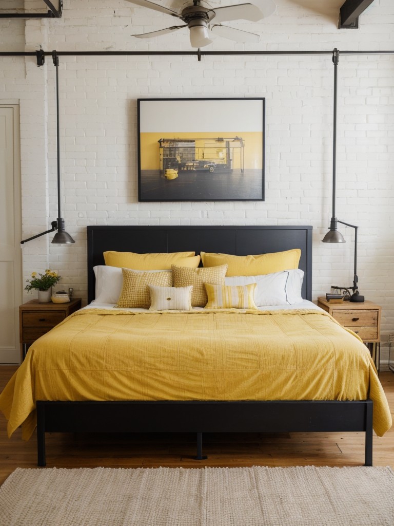 Industrial Chic: Stylish yellow bedroom decor ideas for all styles!