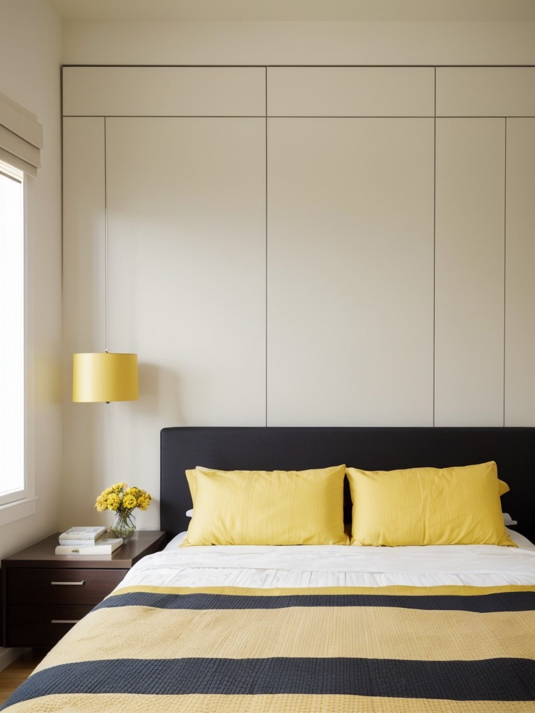 Sunny yellow bedroom inspiration with modern minimalist vibes. Get the look!