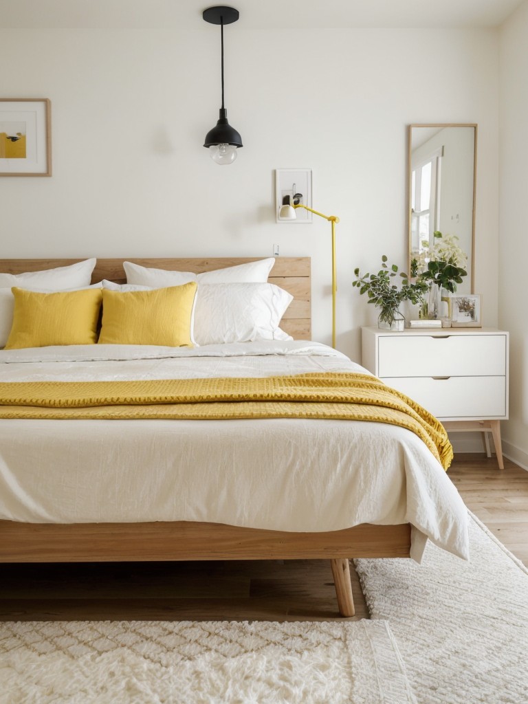 Cozy apartment vibes: Get inspired with sunny yellow bedroom decor!