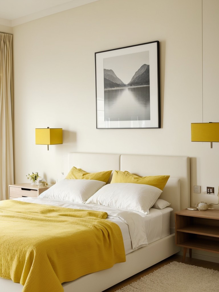 Stylish apartment vibes: Elevate your space with yellow accents and minimalist design