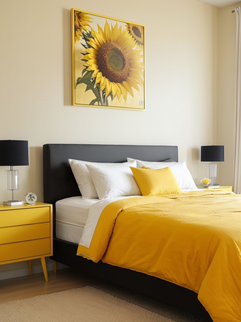 Sunny vibes: Stylish yellow decor for a modern apartment!