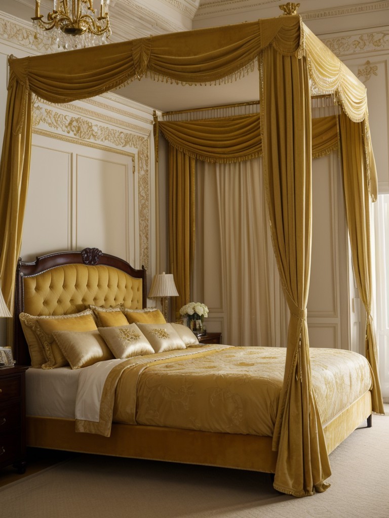 Golden Opulence: Luxe bedroom decor to elevate your apartment