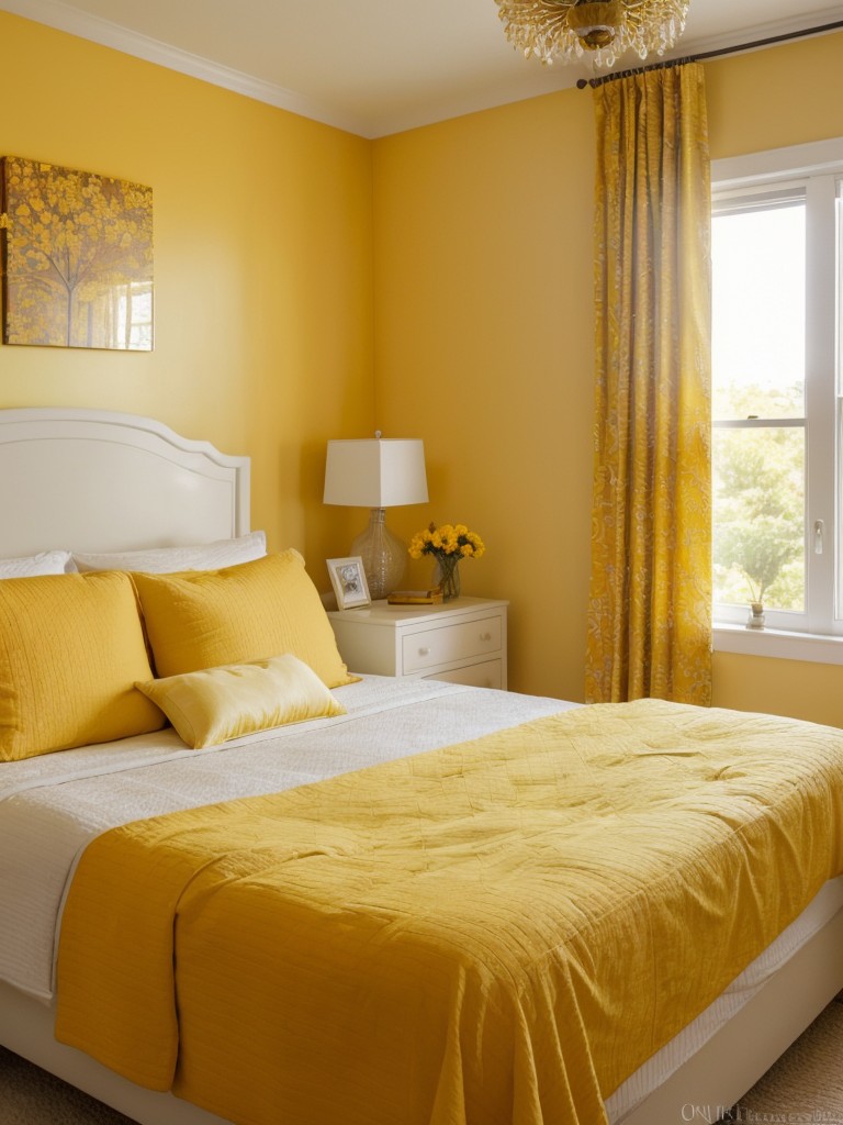 Sunny Vibes: Brighten Up Your Apartment with Yellow-Themed Bedroom Decor