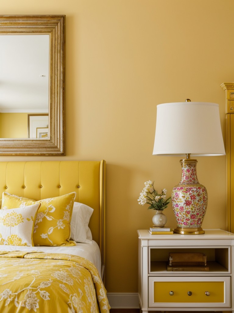 Chic Yellow Bedroom Inspo: Timeless Elegance for an Eclectic Apartment