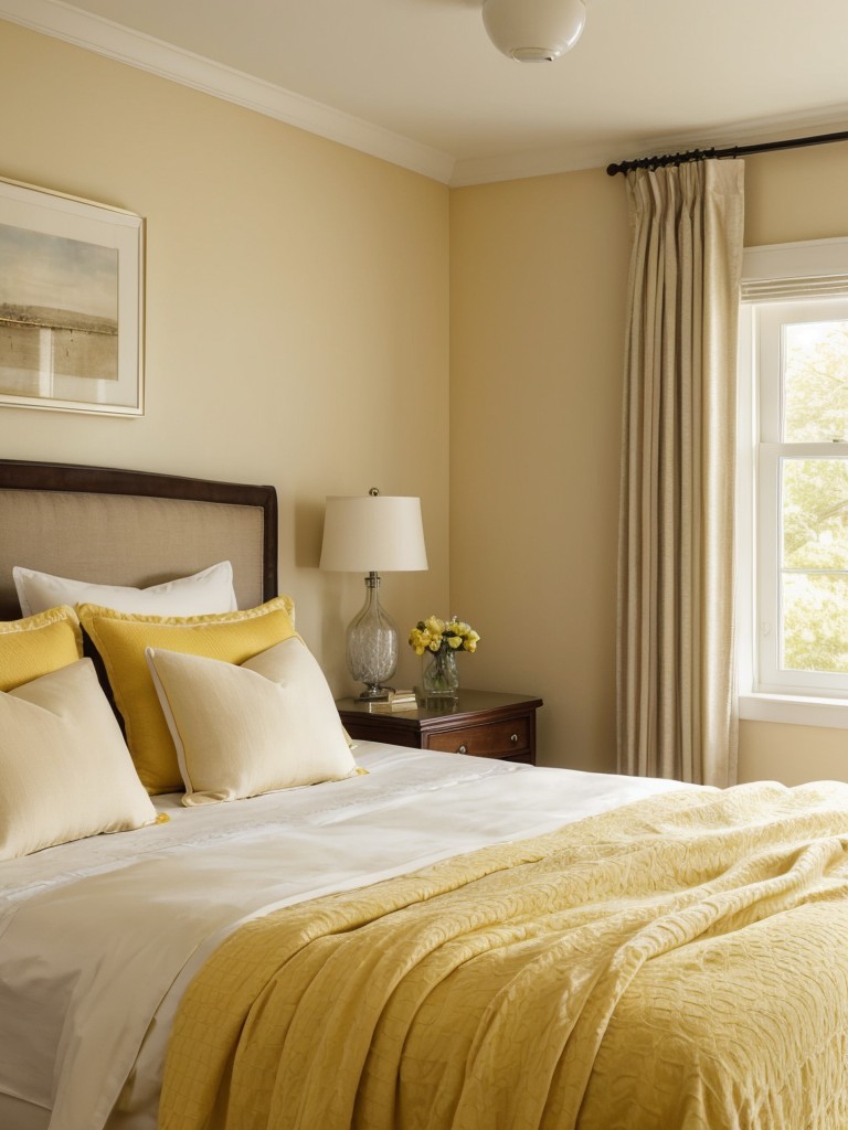 Cozy & Elegant: Transform Your Bedroom with Yellow Decor!