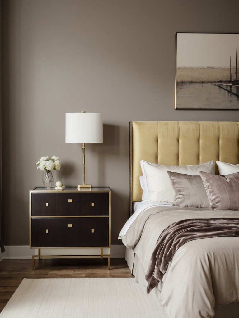 Elevate your apartment style with trendy yellow bedroom decor.