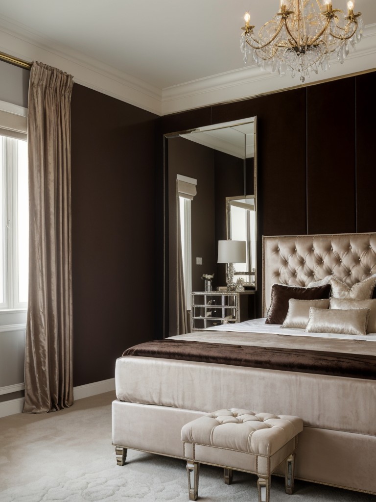 Glam Up Your Bedroom: Elegant Brown Decor.