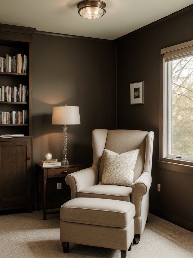 Cozy Corner: Stylish Brown Bedroom Decor