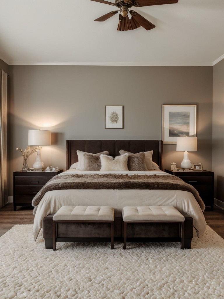 Cozy Apartment Vibes: Transform Your Bedroom with Plush Brown Decor