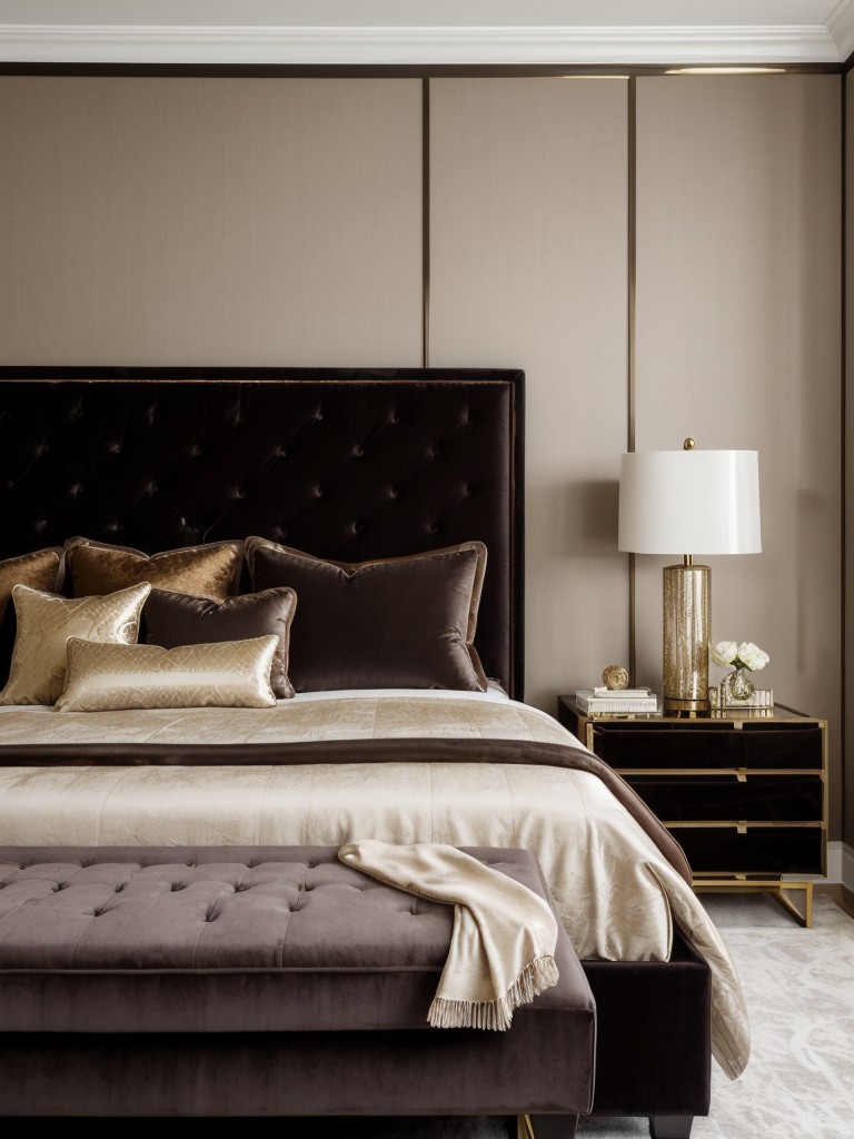 Velvet Accents: Elevate Your Apartment's Bedroom with Glamour