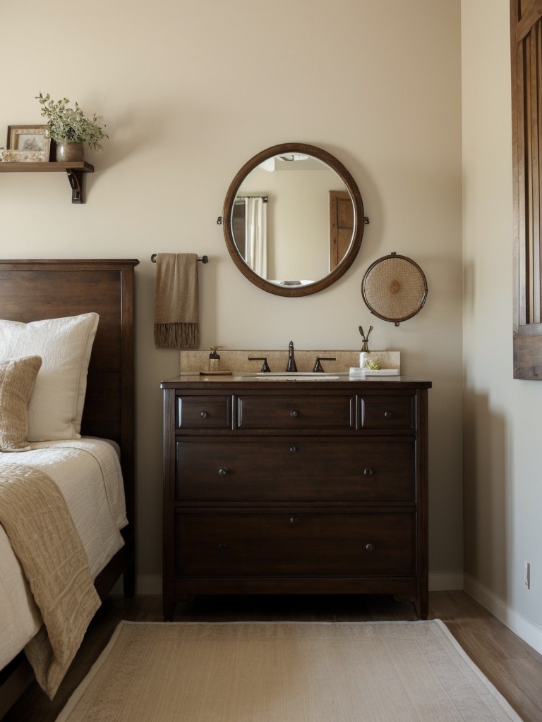 Vintage-inspired brown bedroom decor: Create a serene retreat in your apartment!