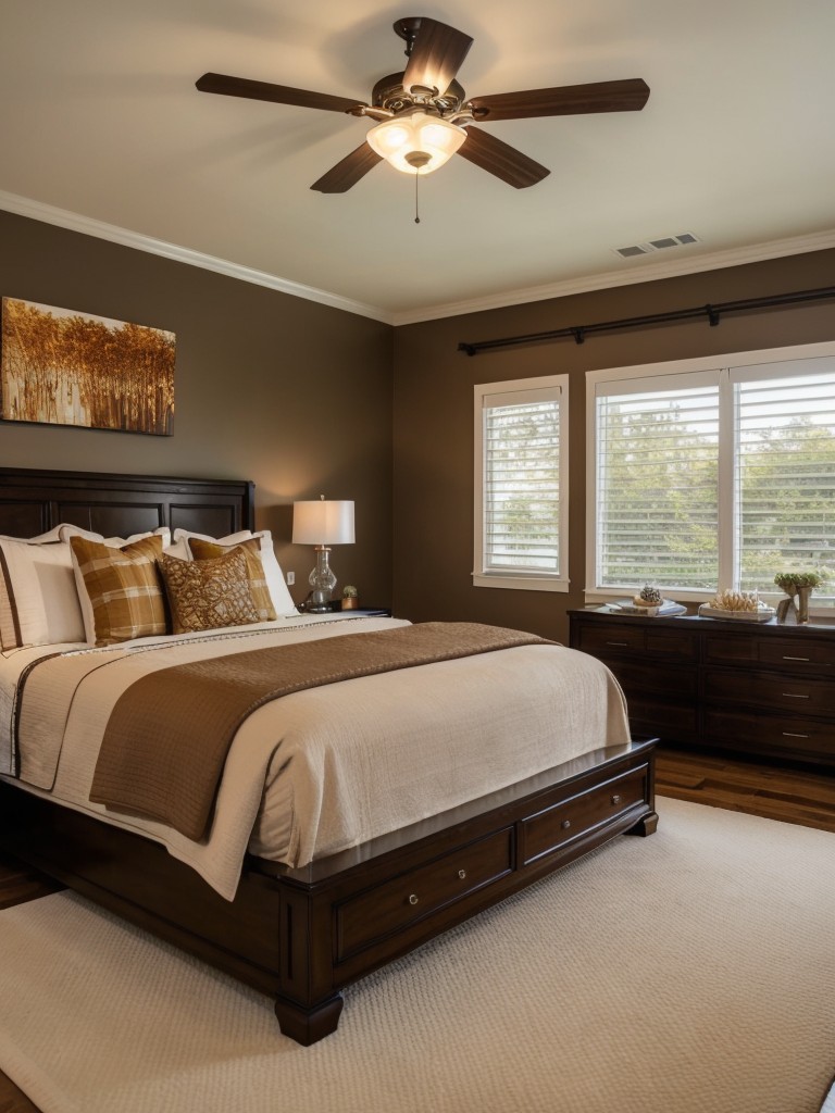 Vibrant Accents for Your Luxurious Brown Bedroom