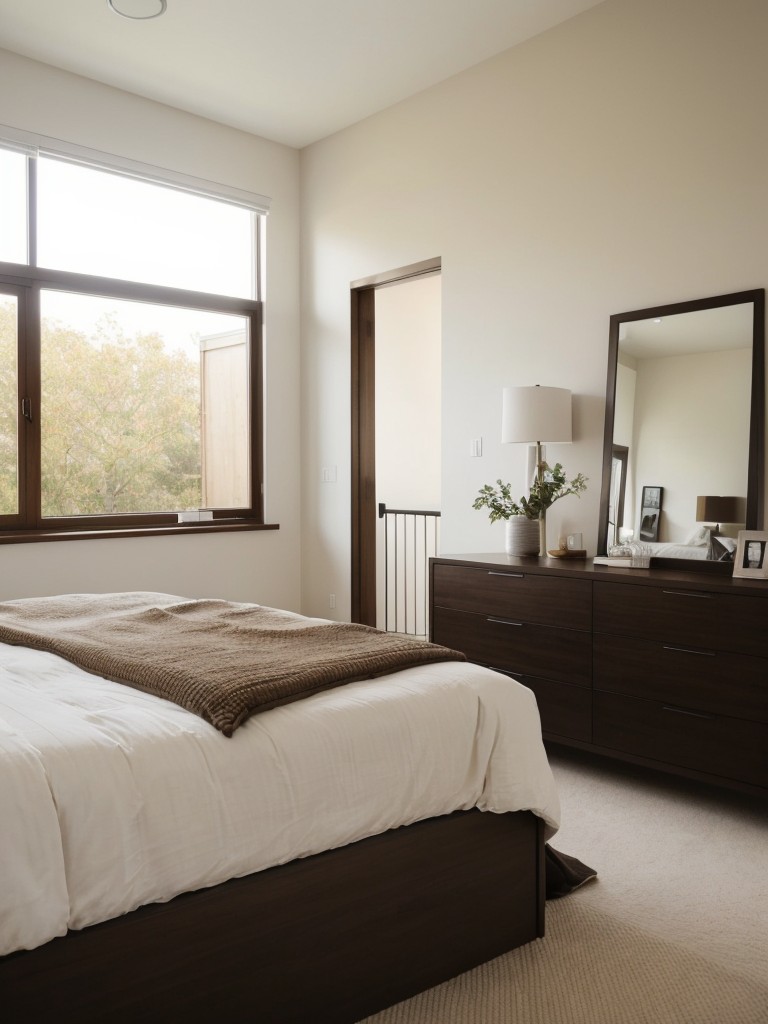 Modern Minimalism: Chic Apartment Bedroom Decor in Earth Tones