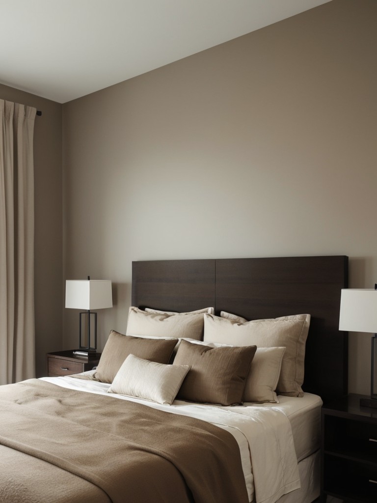 Minimalist Brown Bedroom: Earth Tones for Serene Apartment Vibes