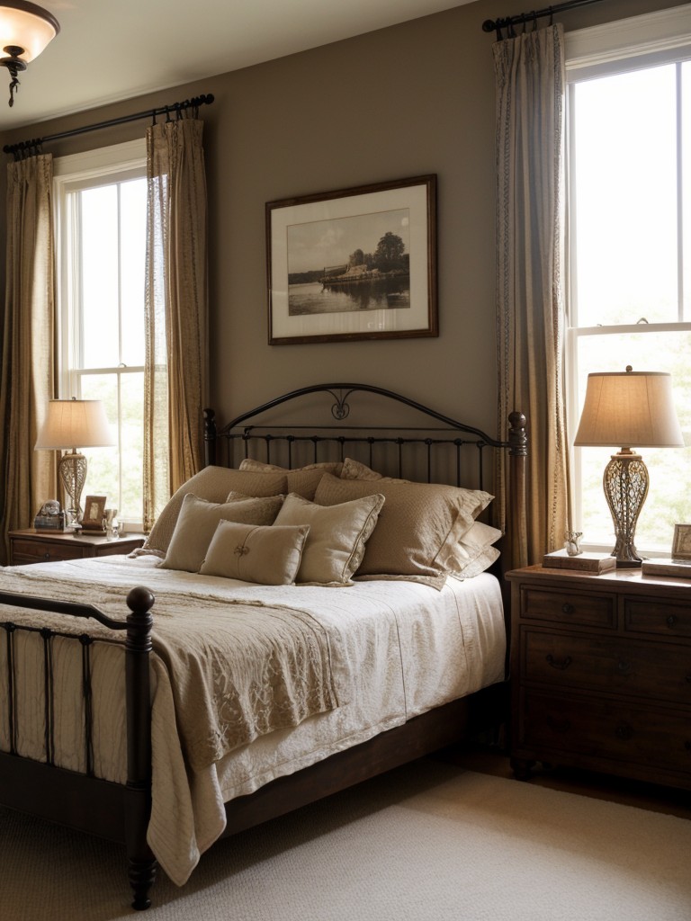 Vintage Romance: Earth-Toned Apartment Bedroom Inspiration