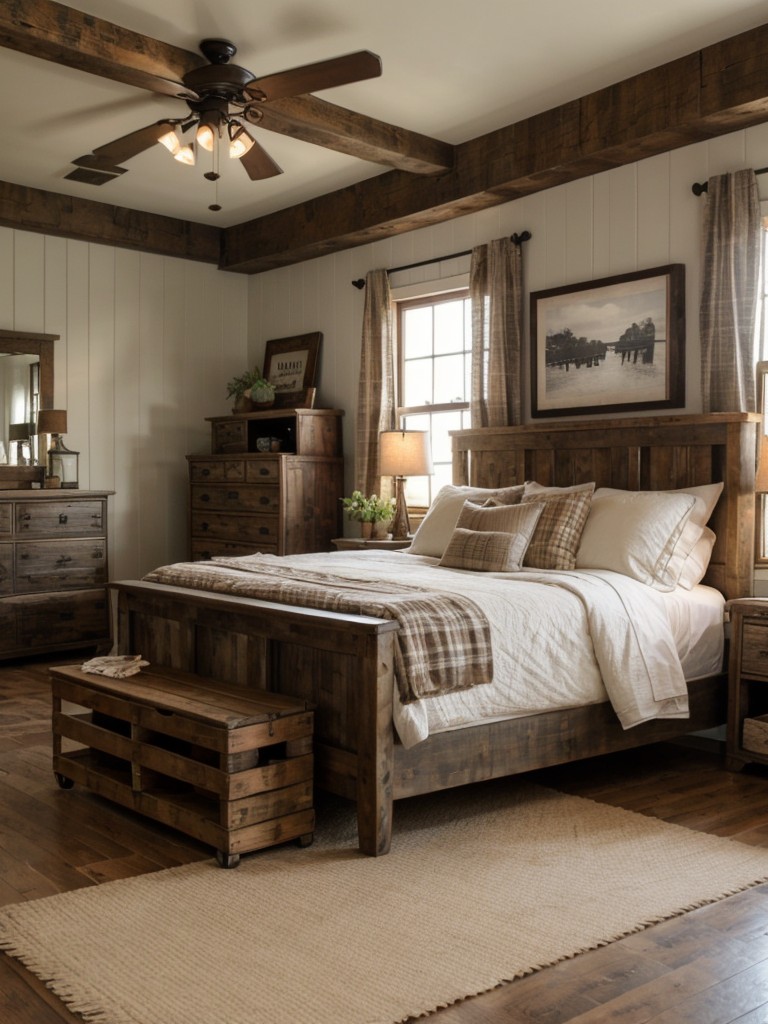 Cozy Farmhouse Chic for Your Brown Bedroom.