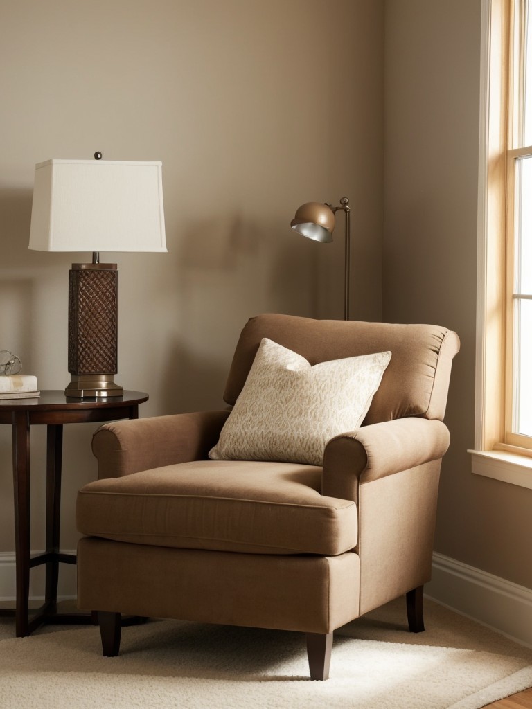 Cozy Brown Bedroom: Create Serene Vibes & Perfect Reading Nook!