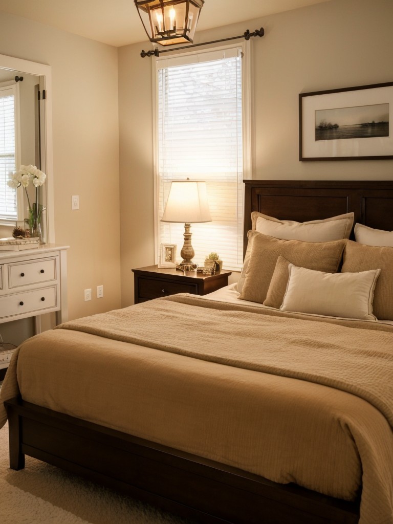 Create a Cozy Brown Bedroom Oasis with Soft Lighting.