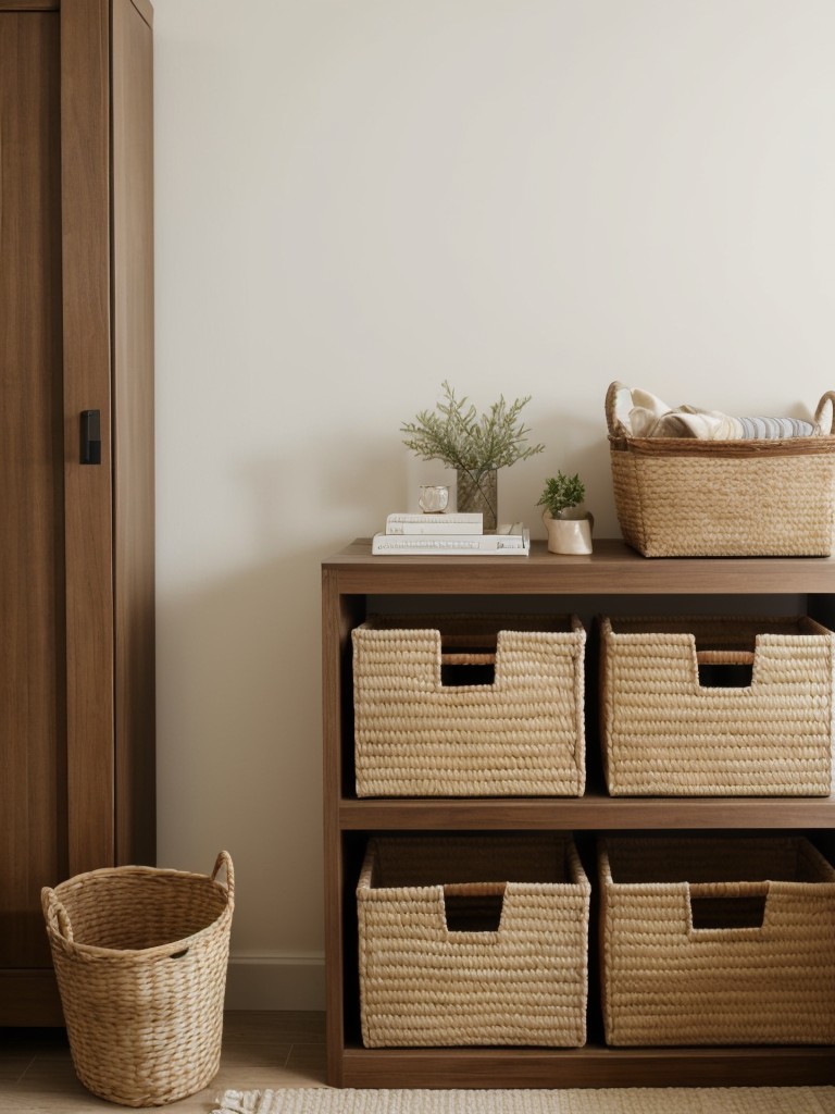 Serene Brown Bedroom: Stylish Storage Ideas for a Decluttered Space